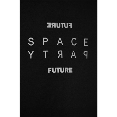 Черный большой большой размер негабаритный/широкий обрезенный капюшон с капюшоном в -отпечатка полярной толстовки TMNAW24AO00029