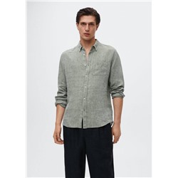 Camisa slim fit 100% lino -  Hombre | MANGO OUTLET España