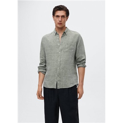 Camisa slim fit 100% lino -  Hombre | MANGO OUTLET España