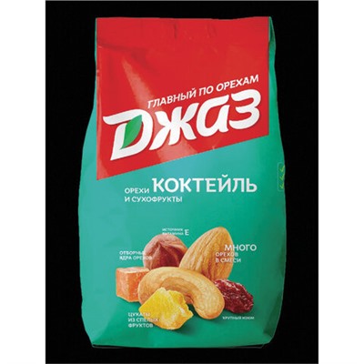 Орехи и сухофрукты ДЖАЗ "Коктейль", фундук, кешью, миндаль, папайя, ананас, изюм, 777 г, 1319
