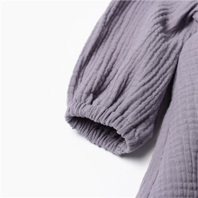 Платье детское с дл. рукавом KAFTAN "Муслин", р.28 (86-92 см), серый