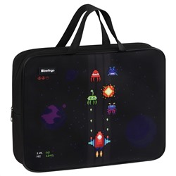Папка текстильная с ручками 1 отделение, А4 Berlingo "Space Battle", 350*265*80мм, текстиль, на молнии