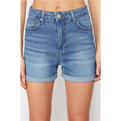 Blue Fold Folding Denim Shorts Twoss24sr00100