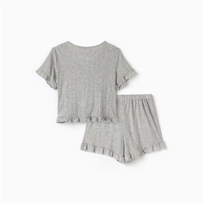 Пижама женская (футболка и шорты) KAFTAN Gray р. 48-50