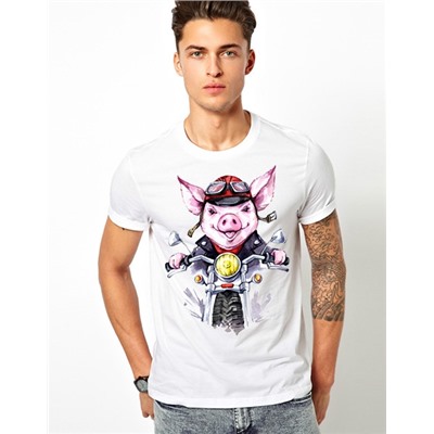 Футболка "Biker Pig"