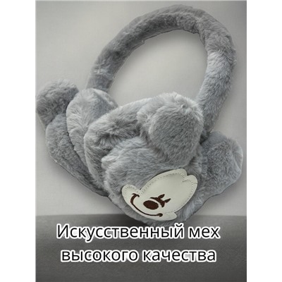 Меховые наушники Мики Маус детские 2-14 лет регулируемые Арт 8А тип 2