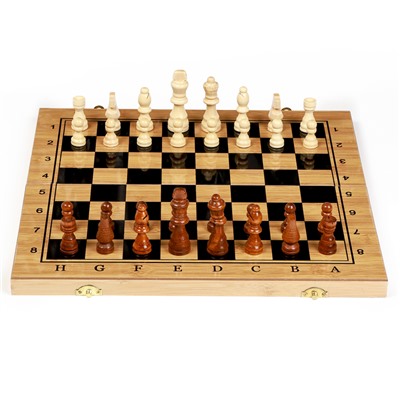 Настольная игра 3 в 1 "Король": нарды, шахматы, шашки, 39 х 39 см