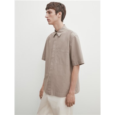 Camisa popelín manga corta