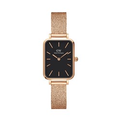 Reloj de cuarzo de acero Pressed Melrose - 20 x 26 mm - Rosa dorado y negro