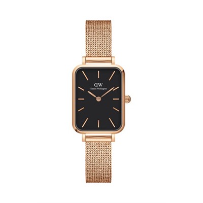 Reloj de cuarzo de acero Pressed Melrose - 20 x 26 mm - Rosa dorado y negro
