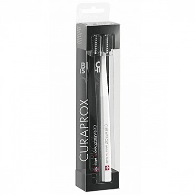 Набор зубных щёток CURAPROX 5460 Ultrasoft White is Black