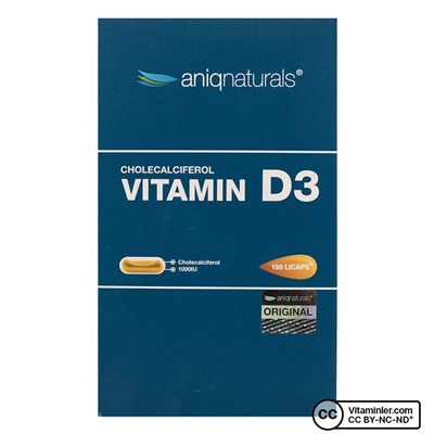 Aniqnaturals Витамин D3 150 капсул