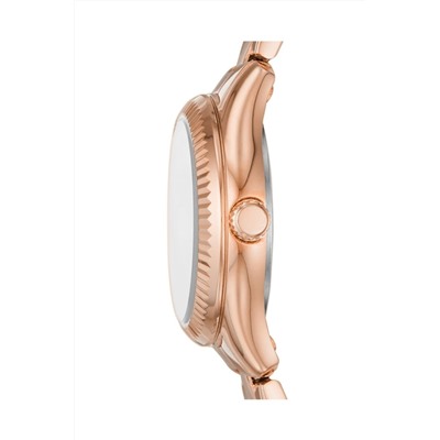Reloj de cuarzo de acero Rye - Rosa dorado