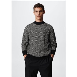 Jersey algodón jacquard -  Hombre | MANGO OUTLET España