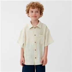 Рубашка для мальчика KAFTAN Linen, р. 34 (122-128), молочный