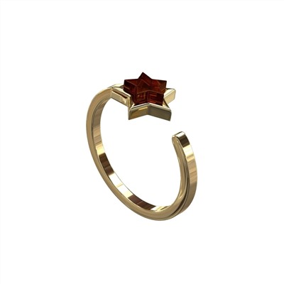 Кольцо серебряное с янтарём R10010-1ZK