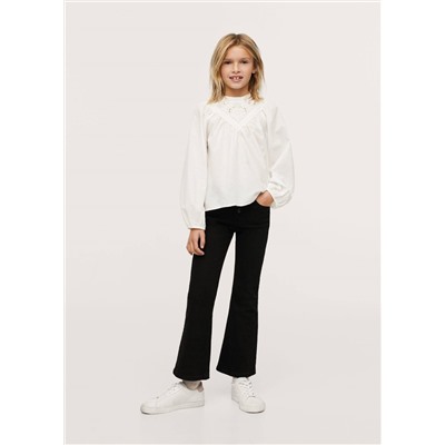 Camisa detalles bordados -  Niña | MANGO OUTLET España