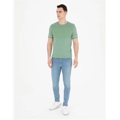 Çağla Slim Fit Bike Yaka Triko T -Fork