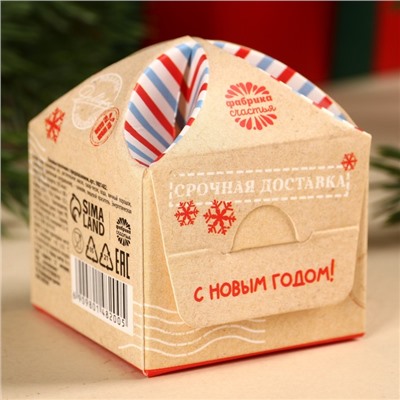 Печенье с предсказанием на новый год «Счастливая посылка», 1 шт x 6 г.