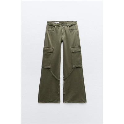 JEANS TRF CARGO TIRO MEDIO