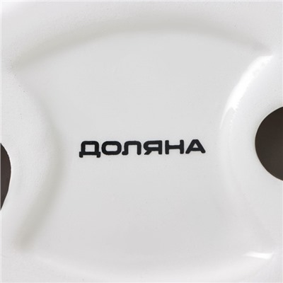 Конфетница Доляна «Зайка», 240 мл, 21,5×12,5×11,5 см, доломит, розовая