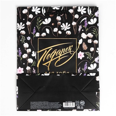 Пакет подарочный ламинированный, упаковка, «Gift for you», MS 18 х 23 х 8 см