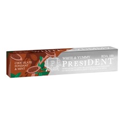 Зубная паста PRESIDENT White & Yummy Шоколадный фондан с мятой 75гр