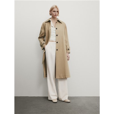 Chaqueta trench cinturón