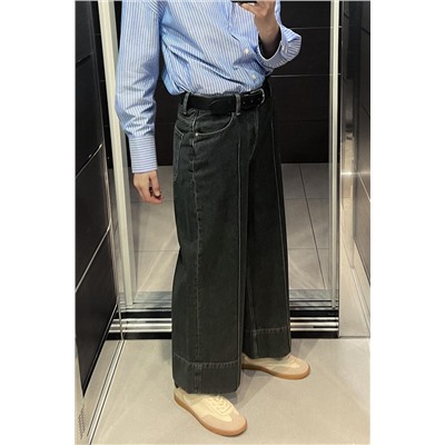 JEANS Z1975 WIDE LEG CROP TIRO ALTO NERVIO FRONTAL