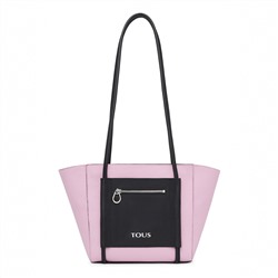 Bolso shopper Tous Empire - 100% cuero - lila y negro