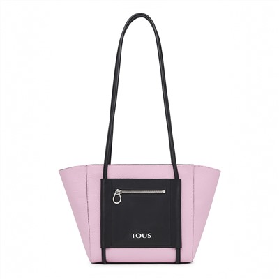 Bolso shopper Tous Empire - 100% cuero - lila y negro