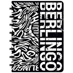 Бизнес-тетрадь А5+, 80л., Berlingo "Monochrome", клетка, на кольцах, с возм. замены блока, 80г/м2, пластик. обложка 700мкм, линейка-закладка