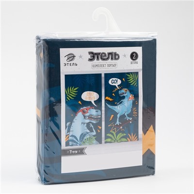 Комплект штор "Этель" T-rex 145*260 см-2 шт, 100% п/э, 140 г/м2