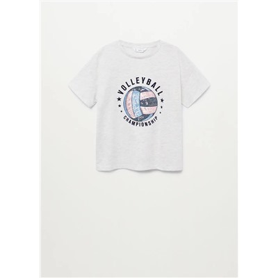 Camiseta algodón lentejuelas -  Niña | MANGO OUTLET España