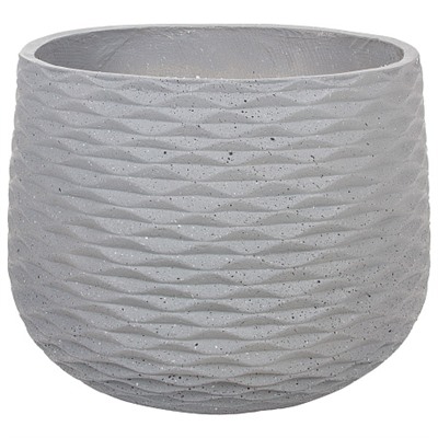 Кашпо Nobilis Marco "Cells graphite Jar" (файберклэй), D50хH40 см