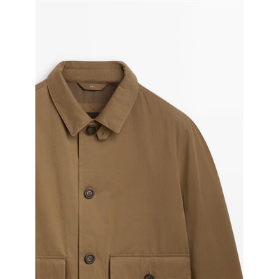 Chaqueta con algodón bolsillos