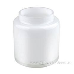 Ваза "White" (стекло), D9,5xH14 см