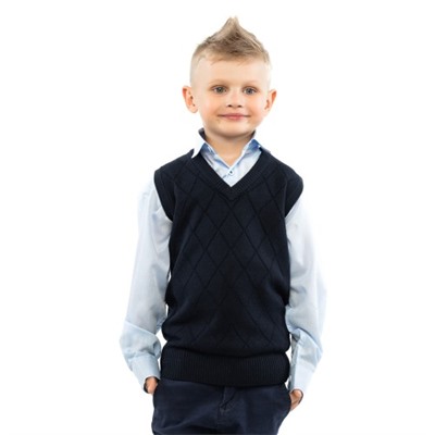 Жилетка детская Tsarevich Dark Blue-romb