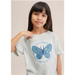 Camiseta mariposa bordada -  Niña | MANGO OUTLET España