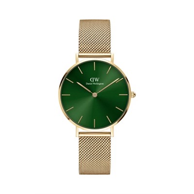 Reloj de cuarzo de acero Emerald 32 mm - Dorado y verde