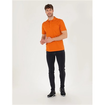 Коричневый обычный подсадка Polo Yaka Mercerized T -For