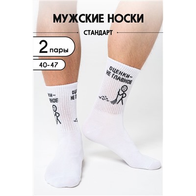 Носки мужские Оценки не главное (набор 2 пары)