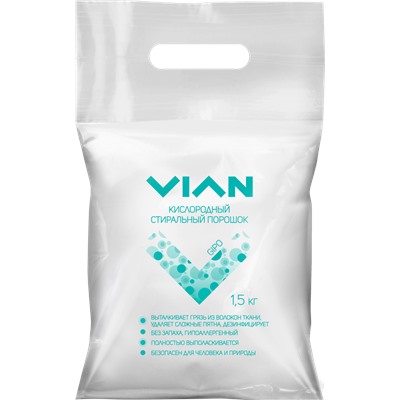 Стиральный порошок VIAN "GIPO" кислородный, 1,5 кг