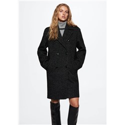 Abrigo cruzado solapas -  Mujer | MANGO OUTLET España