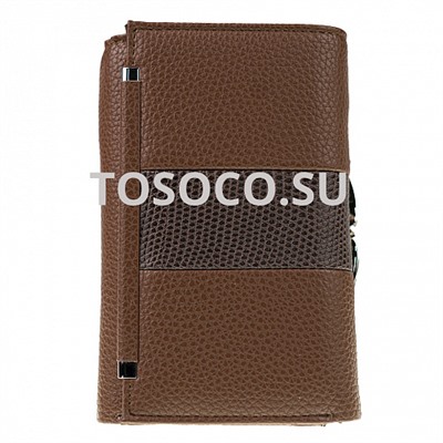 81245d dark brown кошелек Cossni натуральная кожа и экокожа 10х12х2