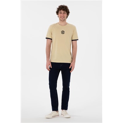Мужские обычные велосипедные воротницы Open Khaki T -For -Fish Surprise Discount в корзине