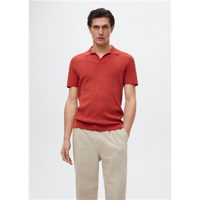 Polo fluido lino -  Hombre | MANGO OUTLET España