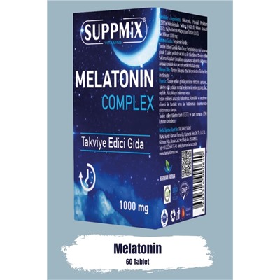 suppmix 3 Mg Melatonin Complex 60 таблеток (МЕЛАТОНИН, МАГНИЙ, КАЛЬЦИЙ, B6, L-ТЕАНИН)