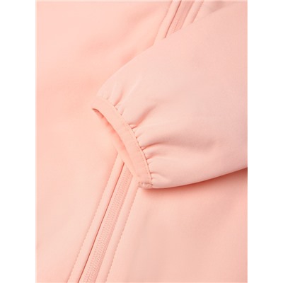Ветровка демисезонная для девочек MINAKU из Softshell на флисе, непромокаемая, персиковая, рост 134 см