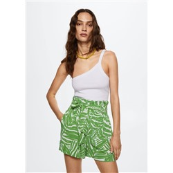 Short cinturón estampado -  Mujer | MANGO OUTLET España